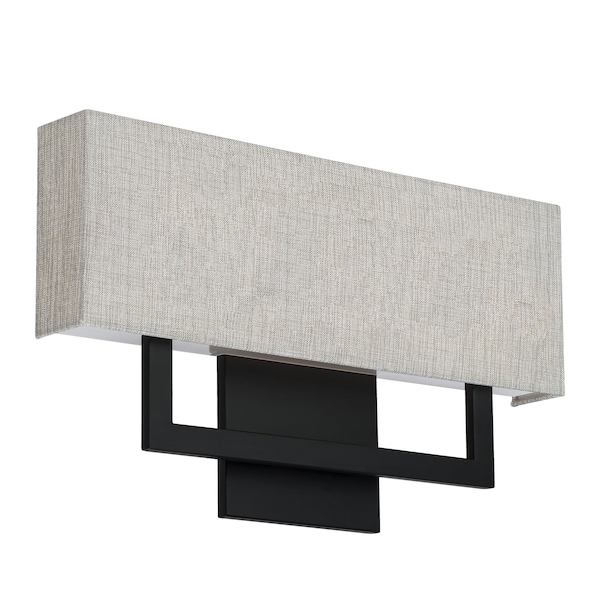 Dweled Manhattan 22in LED Fabric Wall Sconce 2700K in Black WS-131 - main